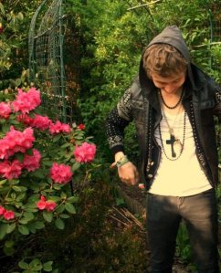 Callum in the garden