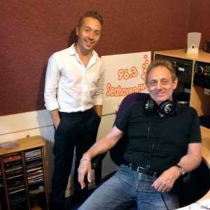 With Callum in the studio