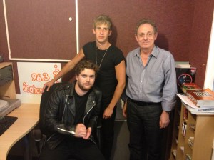 Mike, Nat, Roy in studio